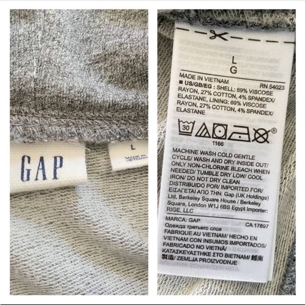 Gap Oversized Pullover Drawstring Hoodie Foil Str… - image 7